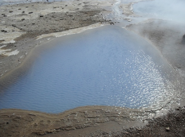 Blue geothermal pool, Iceland
